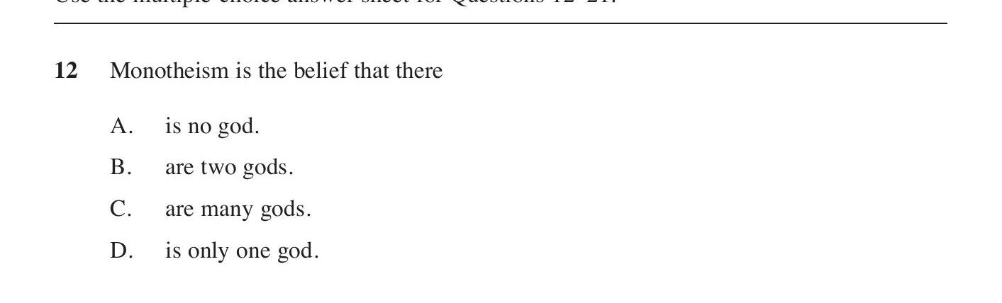 Monotheism-is-the-belief-that-there-A-HSC-SSCE Studies of Religion-Question 12-2024-Paper 1.png