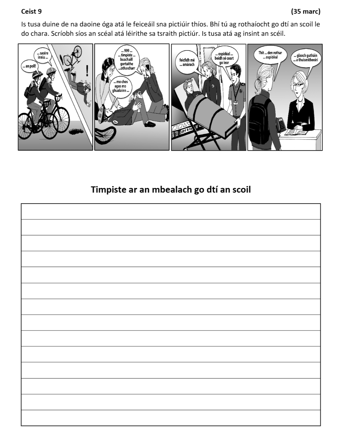 Léigh-na-habairti-thíos-Junior Cycle Irish-Question 9-2020.png