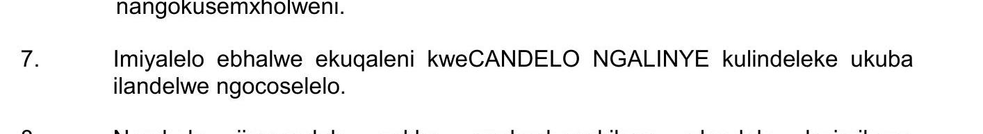 Imiyalelo-ebandakanya-kweCandele-Ngalinye-kulindeleke-ukuba-ilandwe-ngocoselelo-NSC IsiXhosa HL-Question 7-2016-Paper 2.png