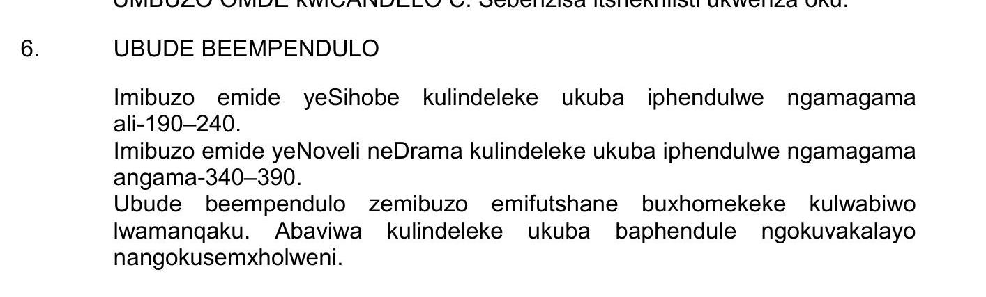 UBUDE-BEEMPENDULO--Imibuzo-emide-yeSihobe-kulindeleke-ukuba-iphendulwe-ngamagama-ali-190–240-NSC IsiXhosa HL-Question 6-2016-Paper 2.png