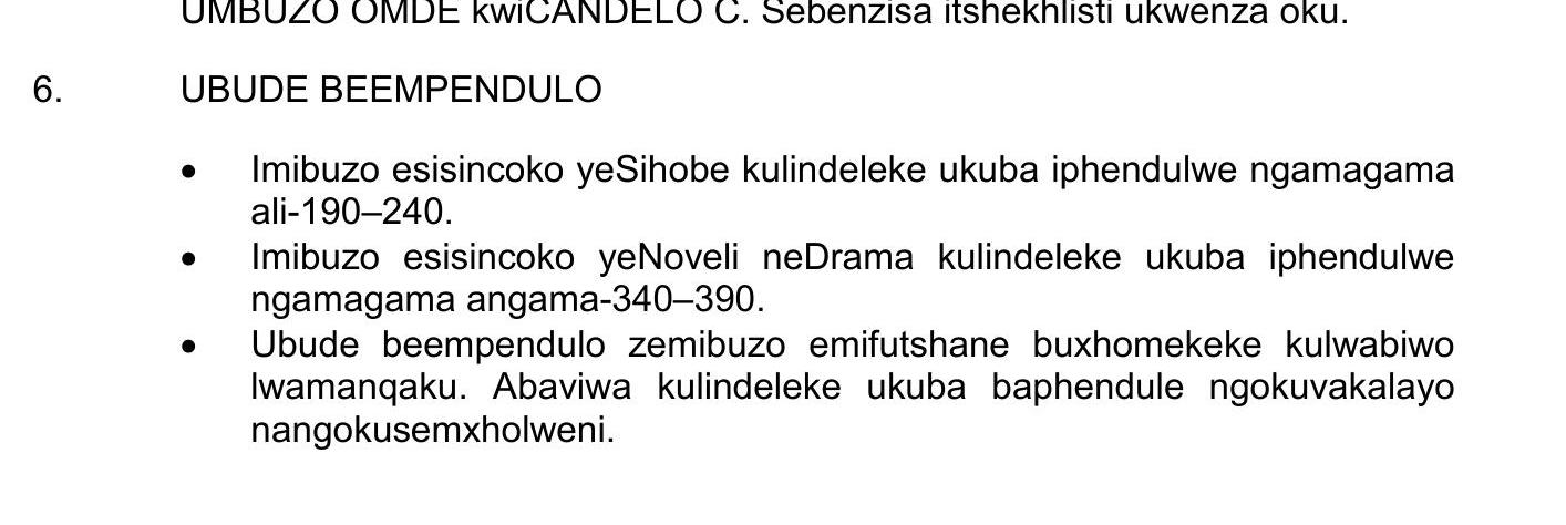 UBUDE-BEEMPENDULO----Imibuzo-esisincoko-yeSihobe-kulindeleke-ukuba-iphendulwe-ngamagama-ali-190-240-NSC IsiXhosa HL-Question 6-2017-Paper 2.png