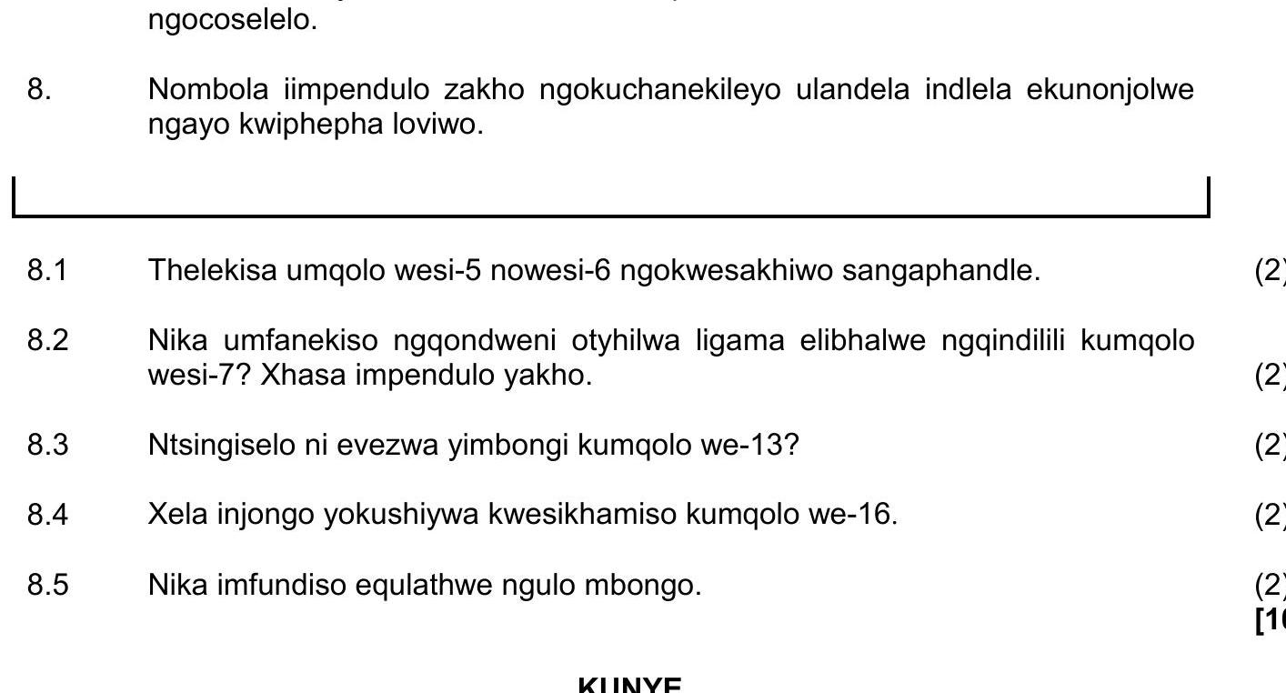 8.-Nombola-impendulo-zakho-ngokuchanekileyo-ulandela-indlela-ekunonjolwe-ngayo-kwiphepha-loviwo-NSC IsiXhosa HL-Question 8-2018-Paper 2.png