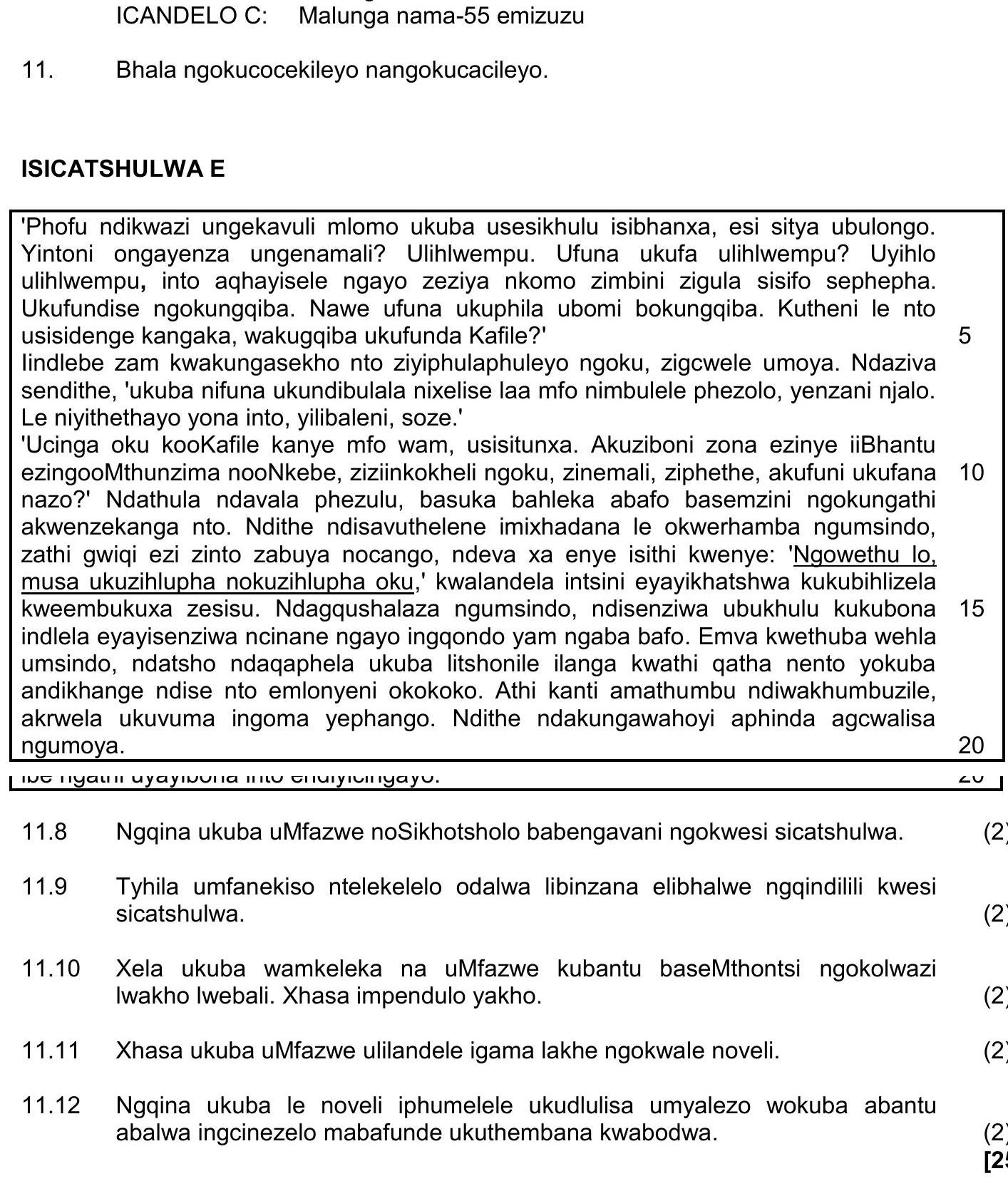 'Phofu-ndikwazi-ungekavuli-molo-ukuba-usisikhuliso-isibhxana,-esi-sitya-ubulongo-NSC IsiXhosa HL-Question 11-2022-Paper 2.png
