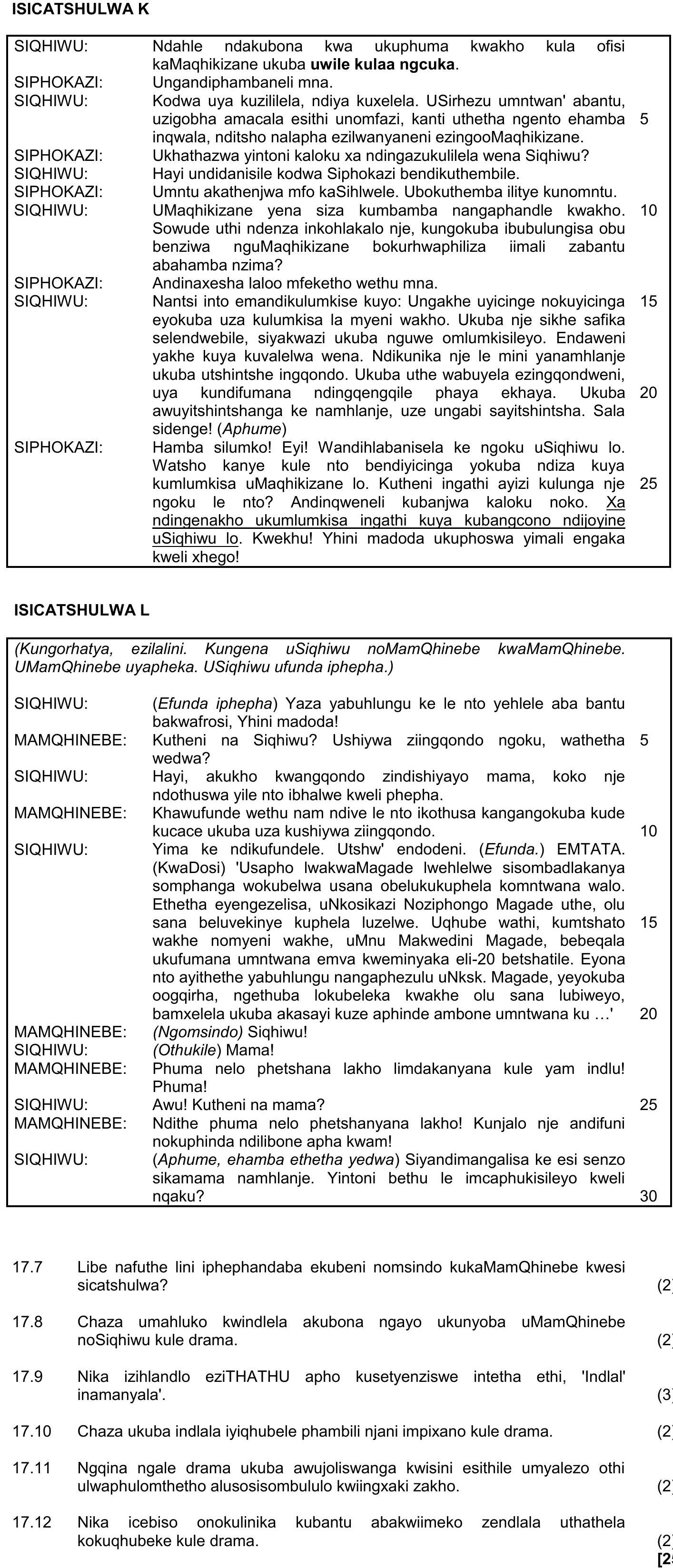 Ndahle-ndakubona-kwa-ukuphumelela-kwakho-kula-ofisi-kaMaqhikizane-ubukhulu-bukaqala-ngcuka-NSC IsiXhosa HL-Question 17-2022-Paper 2.png