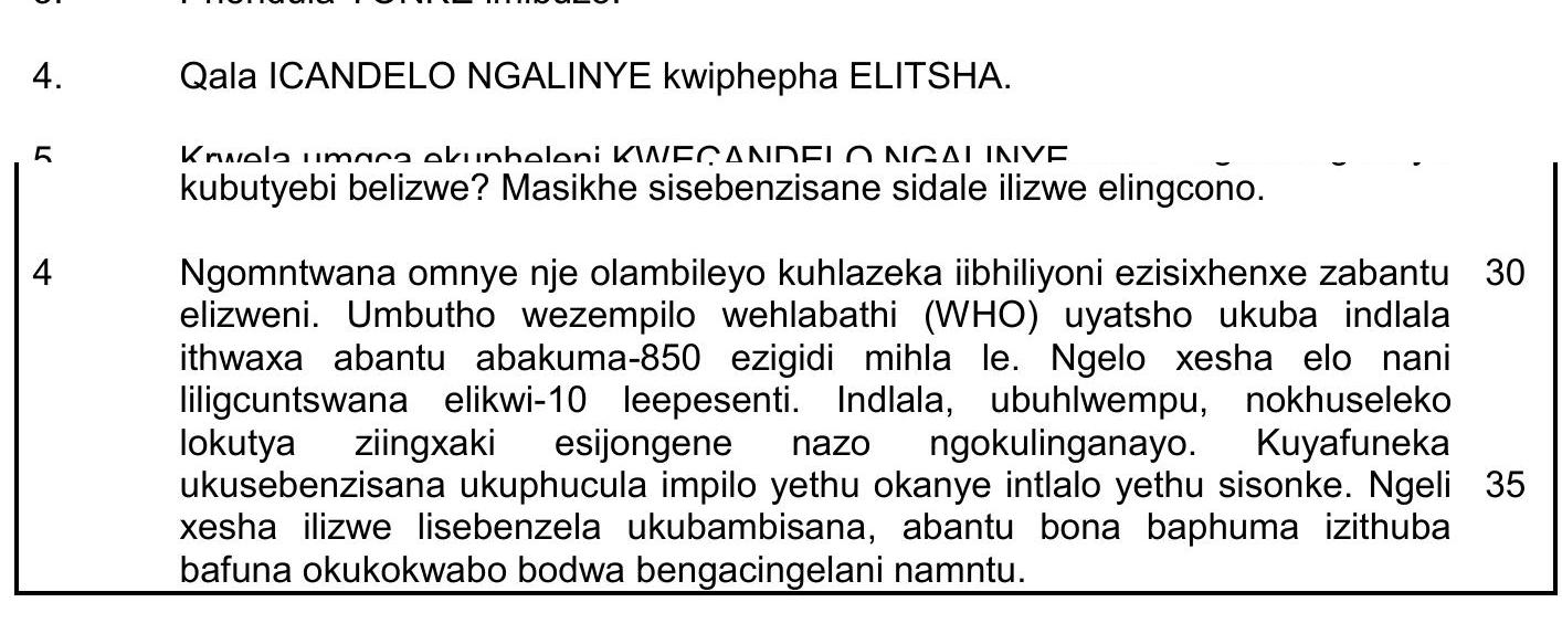 Qala-ICANDELO-NGALINYE-kwiphepha-ELITSHA-NSC IsiXhosa HL-Question 4-2022-Paper 1.png