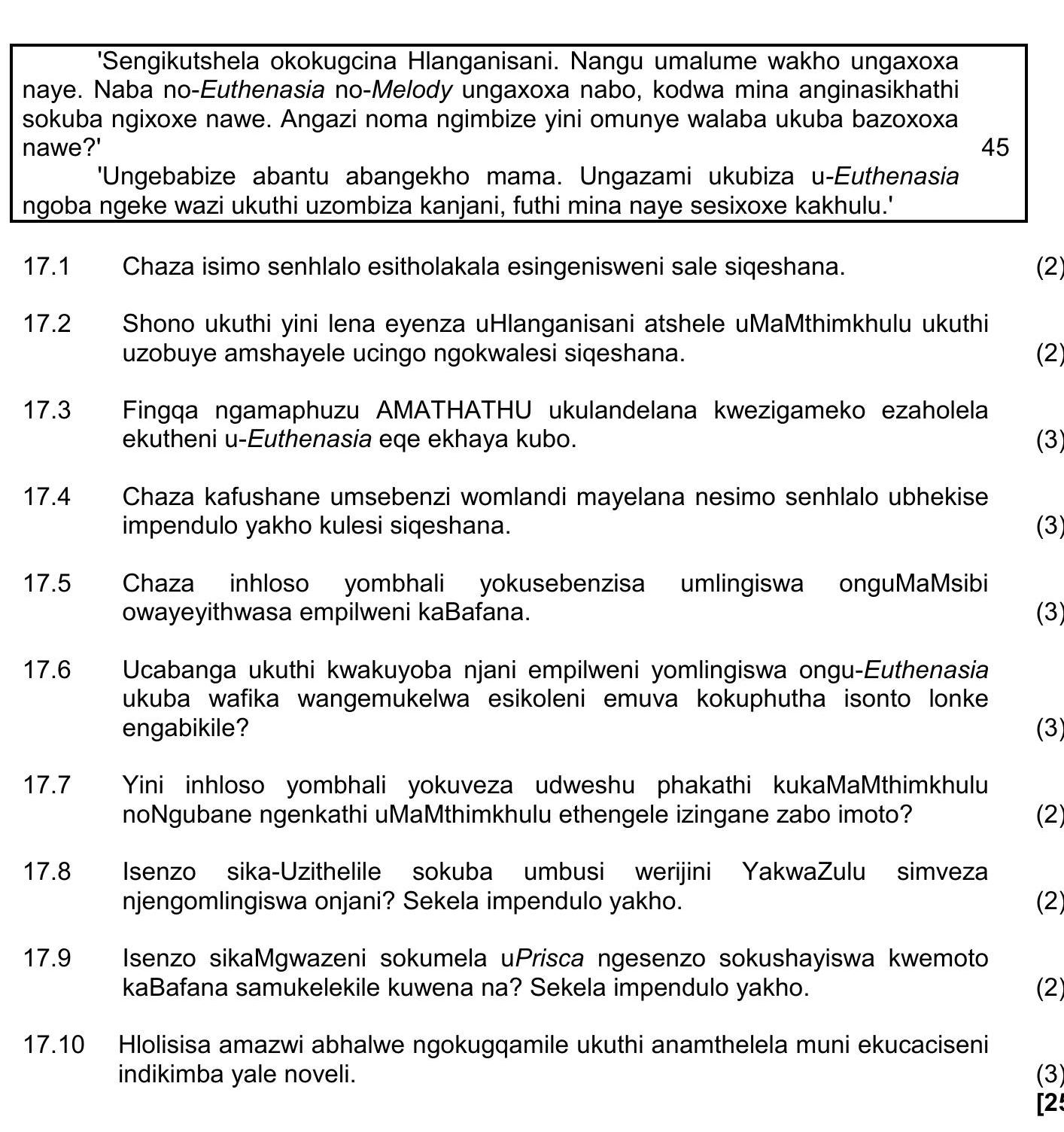 'Sengikutshela-okokugcina-Hlanganisani-NSC IsiZulu HL-Question 17-2018-Paper 2.png