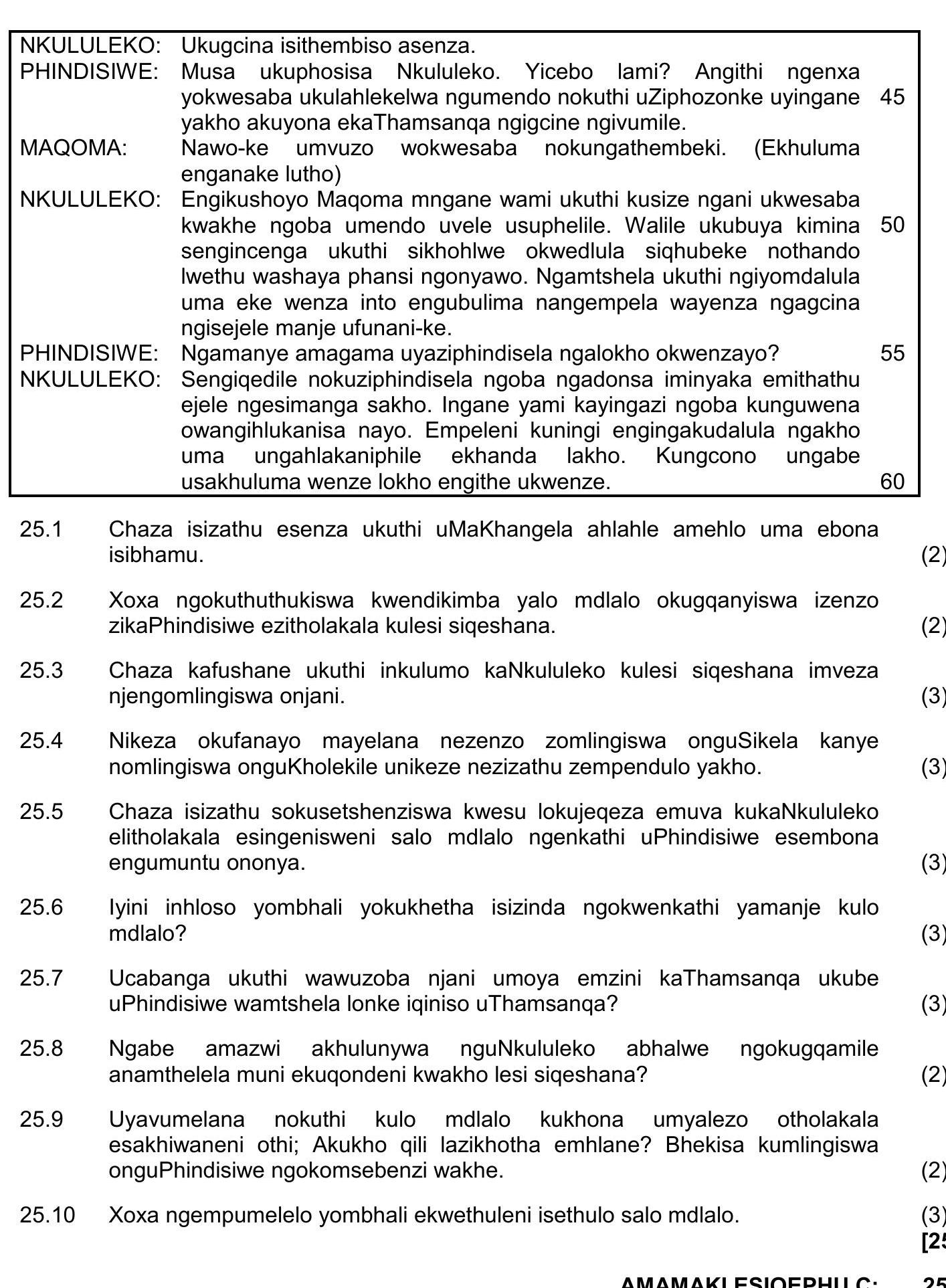 Chaza-izithathu-esenza-ukuthi-uMaKhangela-ahlale-amehlo-uma-ebona-isibhamu-NSC IsiZulu HL-Question 25-2018-Paper 2.png