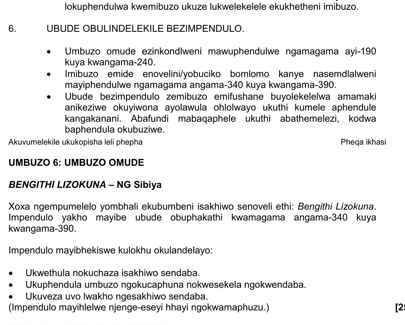 UMBUTO-OBUZINDLELA-BEZIMPENDULO-NSC IsiZulu HL-Question 6-2018-Paper 2.png