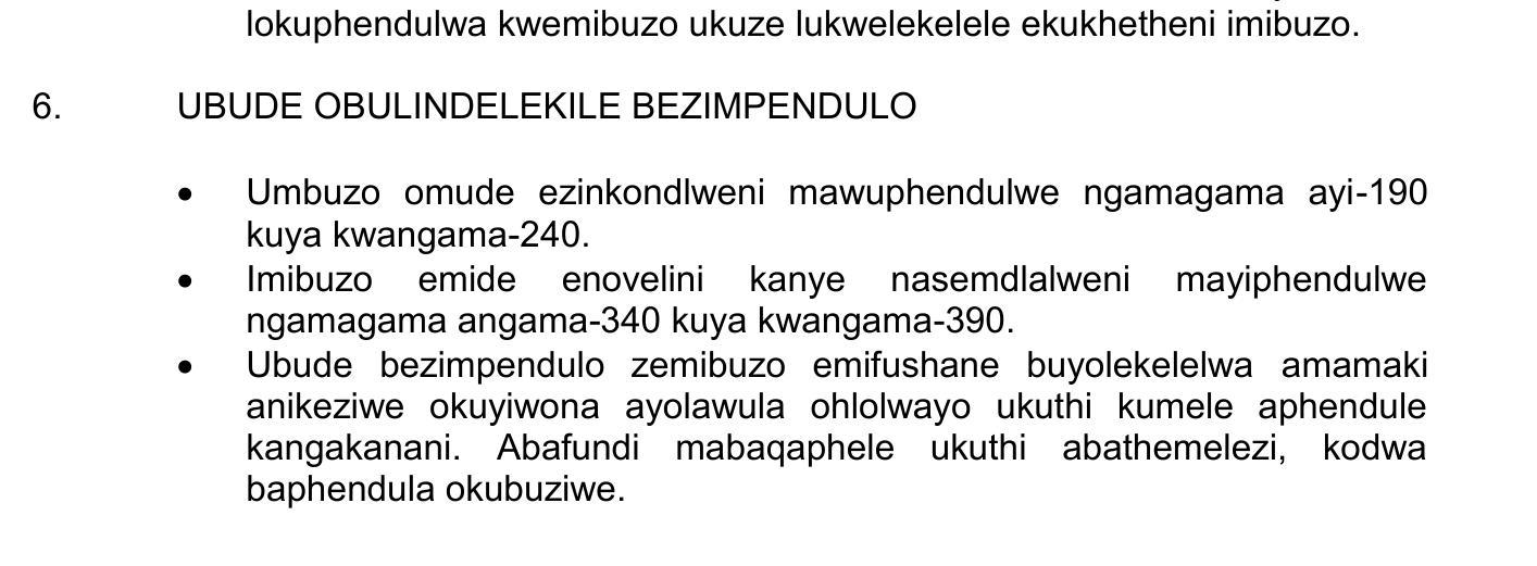 UBUDE-OBULINDELEKILE-BEZIMPENDULO----Umbuzo-omude-ezinkondlweni-mawuphendulwe-ngamagama-ayi-190-kuya-kwangama-240-NSC IsiZulu HL-Question 6-2019-Paper 2.png
