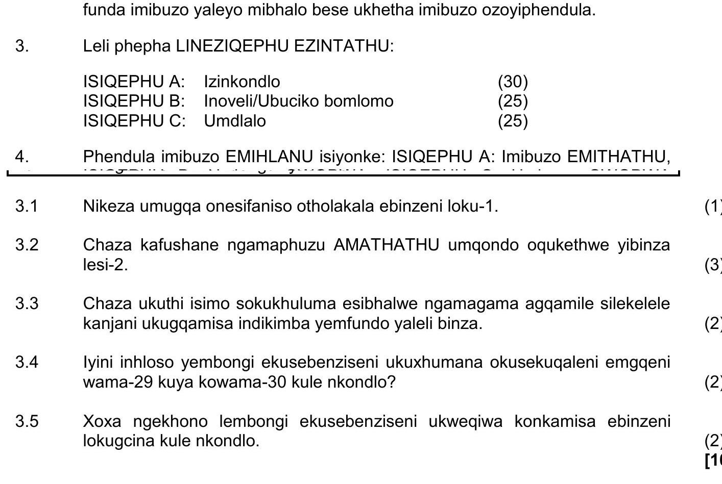 Phendula-imibuzo-EMIHLANU-isiyone:-ISIQEPHU-A:-Imibuzo-EMITHATHU,--1-NSC IsiZulu HL-Question 3-2021-Paper 2.png