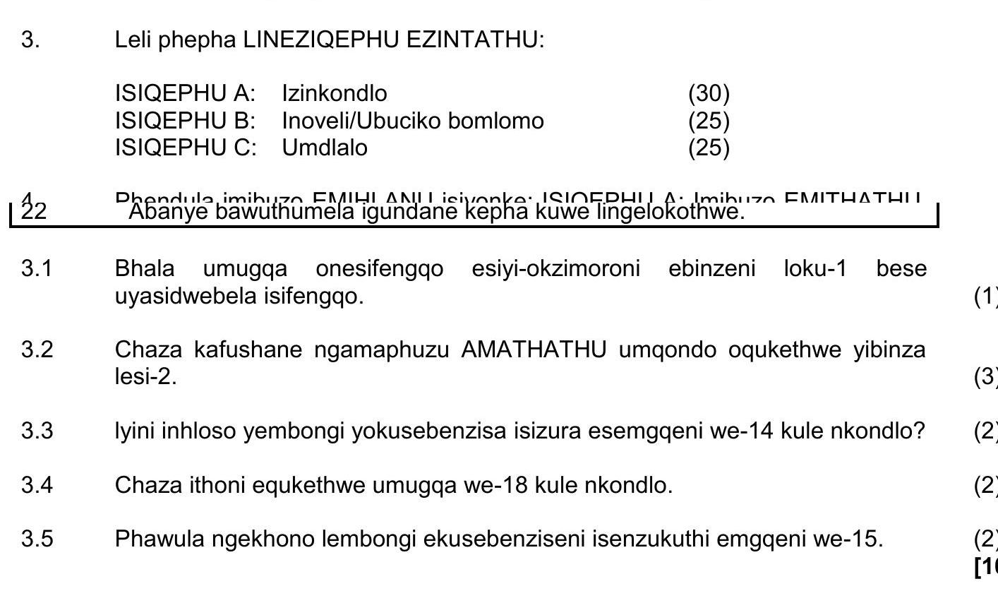 Bhala-umuga-onesifengo-esiyi-okizimoroni-ebhizeni-loku-1-bese-uyasidweba-isifengo-NSC IsiZulu HL-Question 3-2021-Paper 2.png