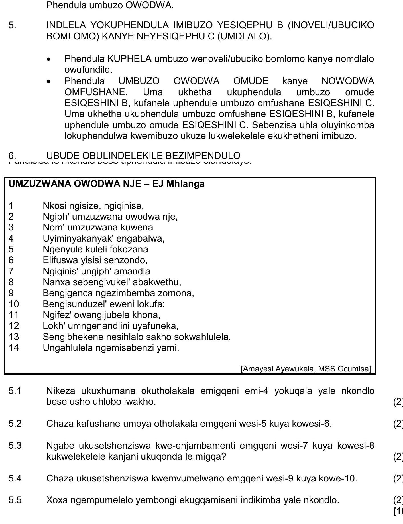 UMZUZWANA-OWODWA-NJE-–-EJ-Mhlanga--1-NSC IsiZulu HL-Question 5-2022-Paper 2.png
