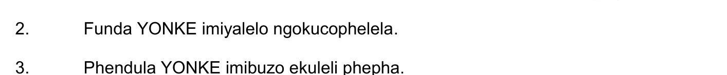 Funda-YONKE-imiyalelo-ngokuqophelela-NSC IsiZulu HL-Question 2-2022-Paper 1.png