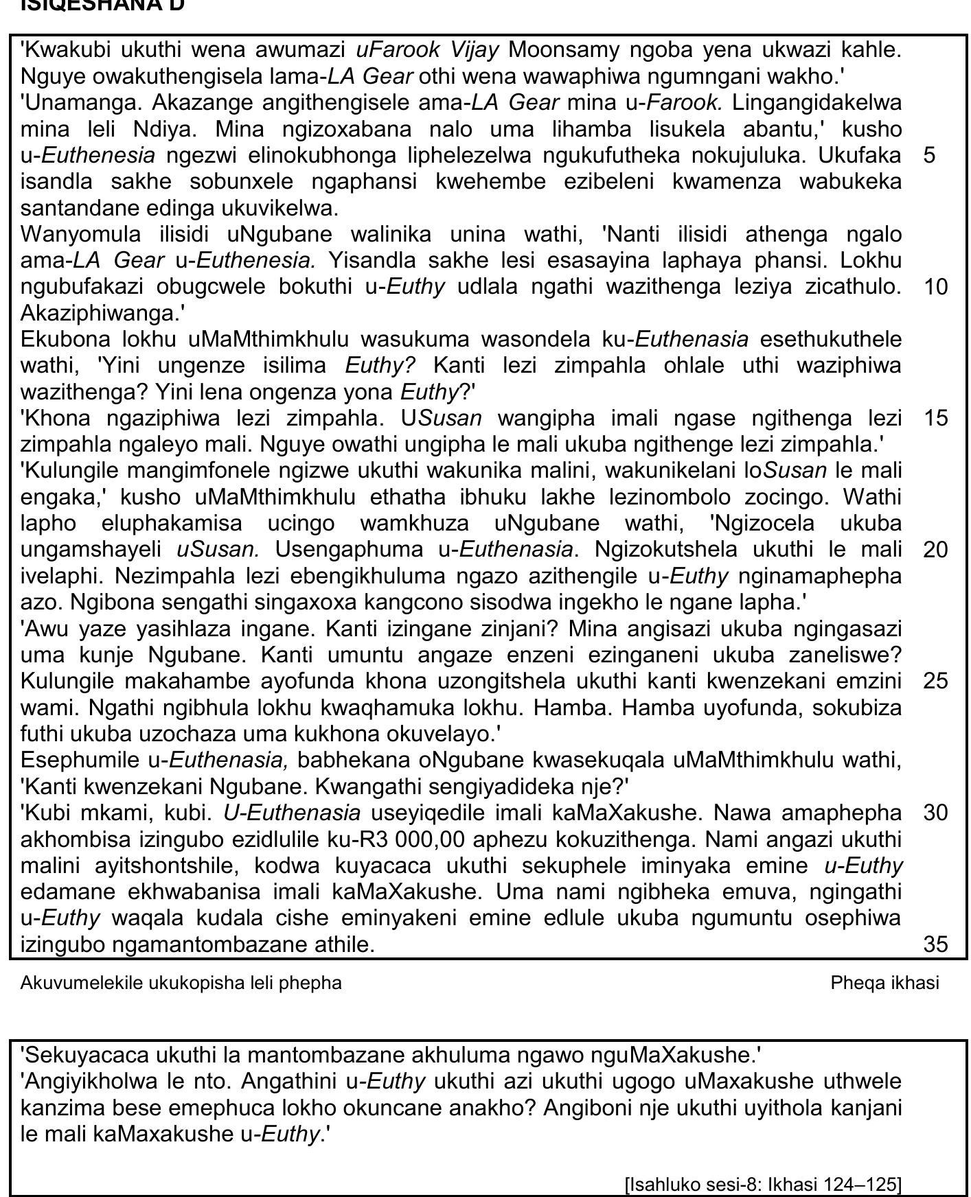 ‘Kwaku-ubukuthi-wena-awumazi-uFarook-Vijay-Moonsamy-ngoba-yena-ukwazi-kahle-NSC IsiZulu HL-Question 13-2022-Paper 2.png