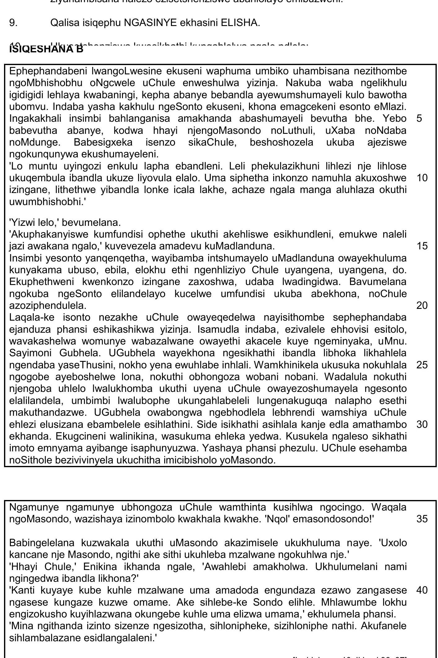 Qalisa-isiqephu-NGASINYE-ekhasi-ni-ELISHA-NSC IsiZulu HL-Question 9-2022-Paper 2.png
