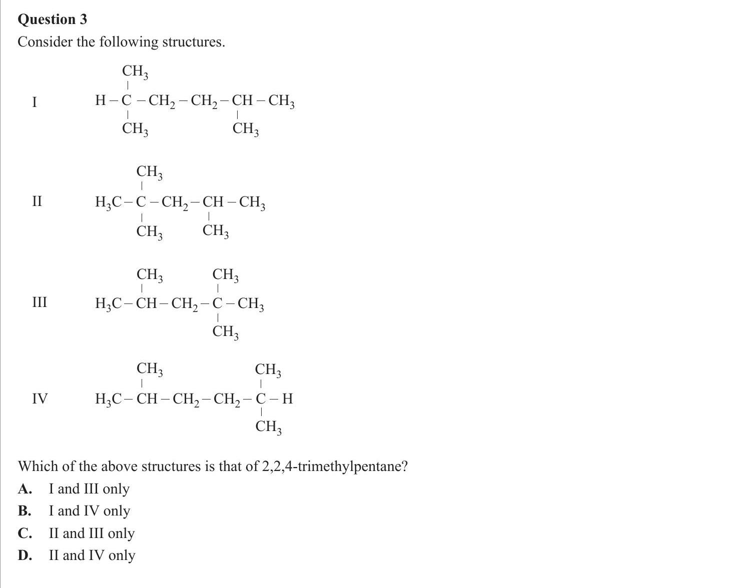Consider-the-following-structures-VCE-SSCE Chemistry-Question 3-2011-Paper 1.png