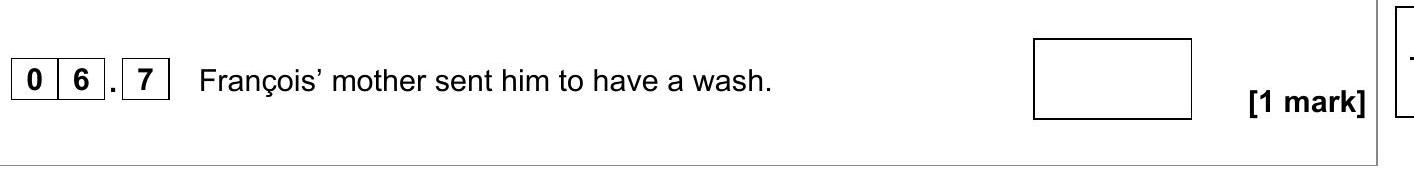 François'-mother-sent-him-to-have-a-wash.-AQA-GCSE French-Question 7-2023-Paper 3.png