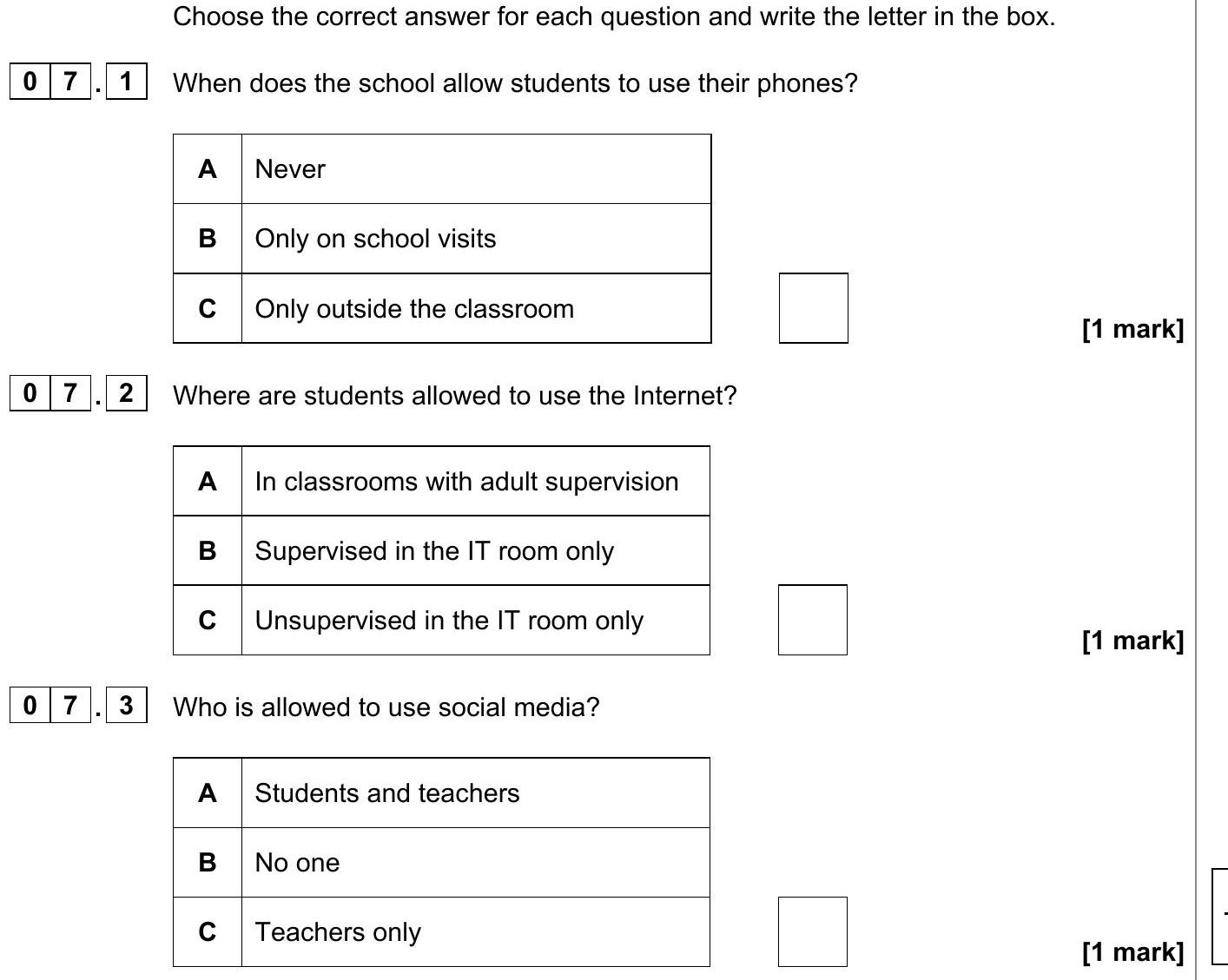 When-does-the-school-allow-students-to-use-their-phones?--A-AQA-GCSE French-Question 7-2023-Paper 3.png