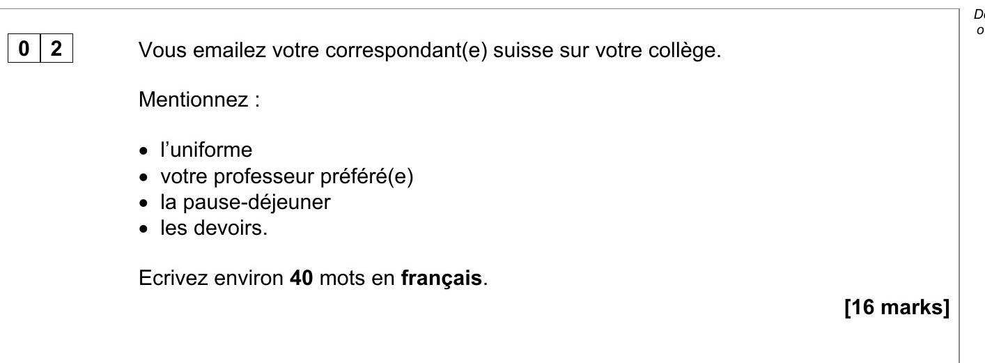 Vous-emaillez-votre-correspondant(e)-suisse-sur-votre-collège-AQA-GCSE French-Question 2-2023-Paper 4.png