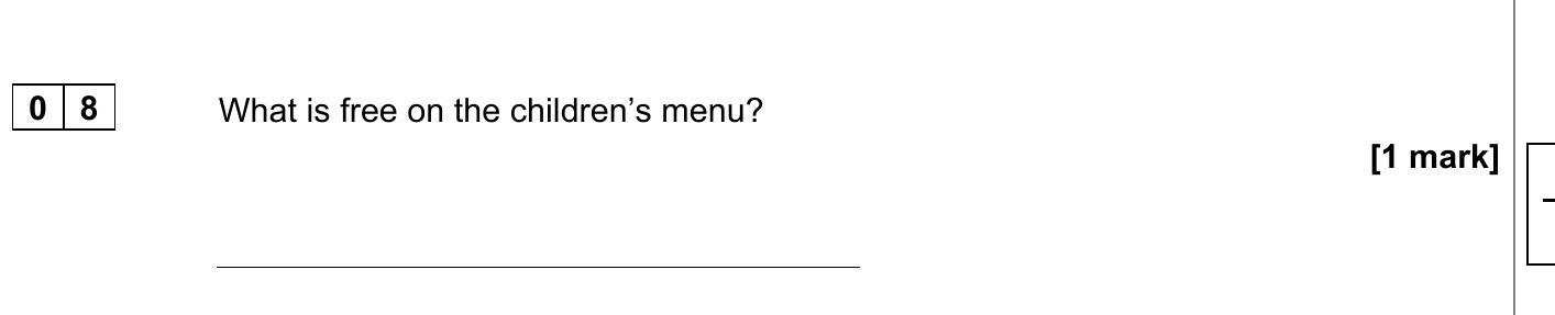 What-is-free-on-the-children's-menu?-AQA-GCSE French-Question 8-2021-Paper 1.png