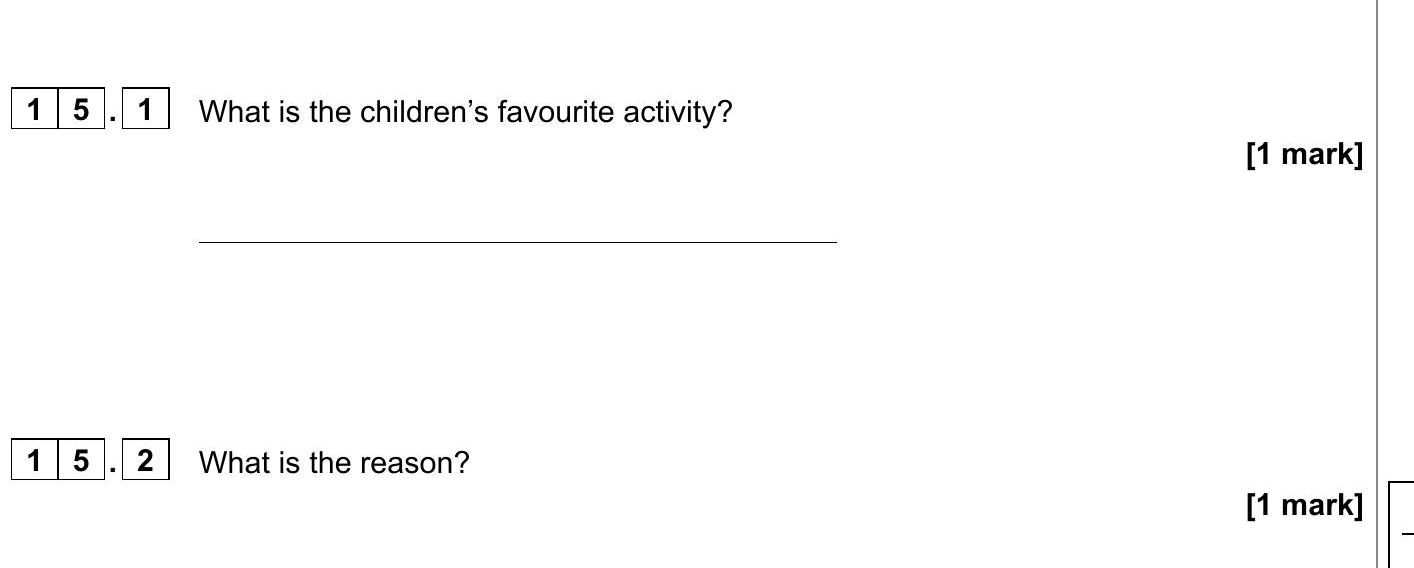 What-is-the-children's-favourite-activity?--What-is-the-reason?-AQA-GCSE French-Question 15-2020-Paper 1.png