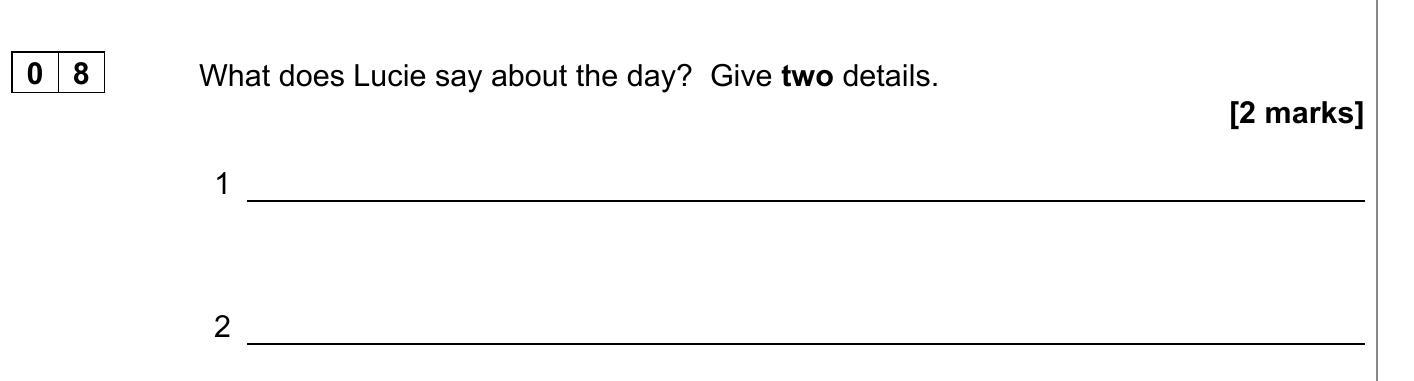 What-does-Lucie-say-about-the-day?-Give-two-details-AQA-GCSE French-Question 8-2020-Paper 1.png