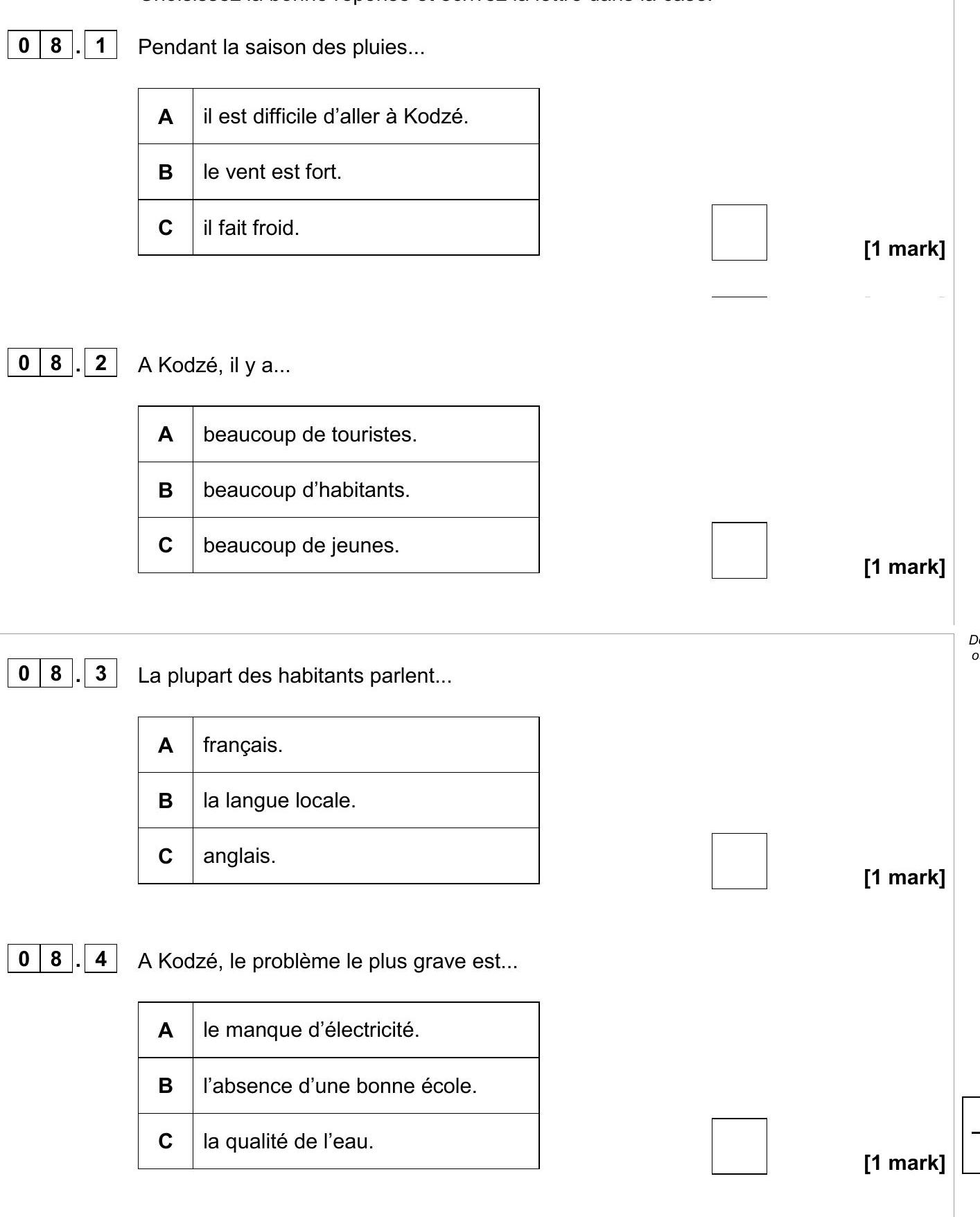 Pendant-la-saison-des-pluies..-AQA-GCSE French-Question 8-2020-Paper 1.png