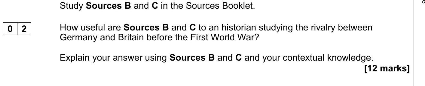 GCSE AQA History The causes of the First World War: Study Sources B and ...