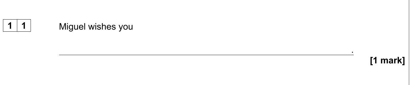 Miguel-wishes-you---AQA-GCSE Spanish-Question 11-2023-Paper 1.png