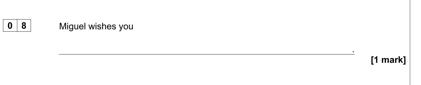 Miguel-wishes-you---AQA-GCSE Spanish-Question 8-2023-Paper 1.png