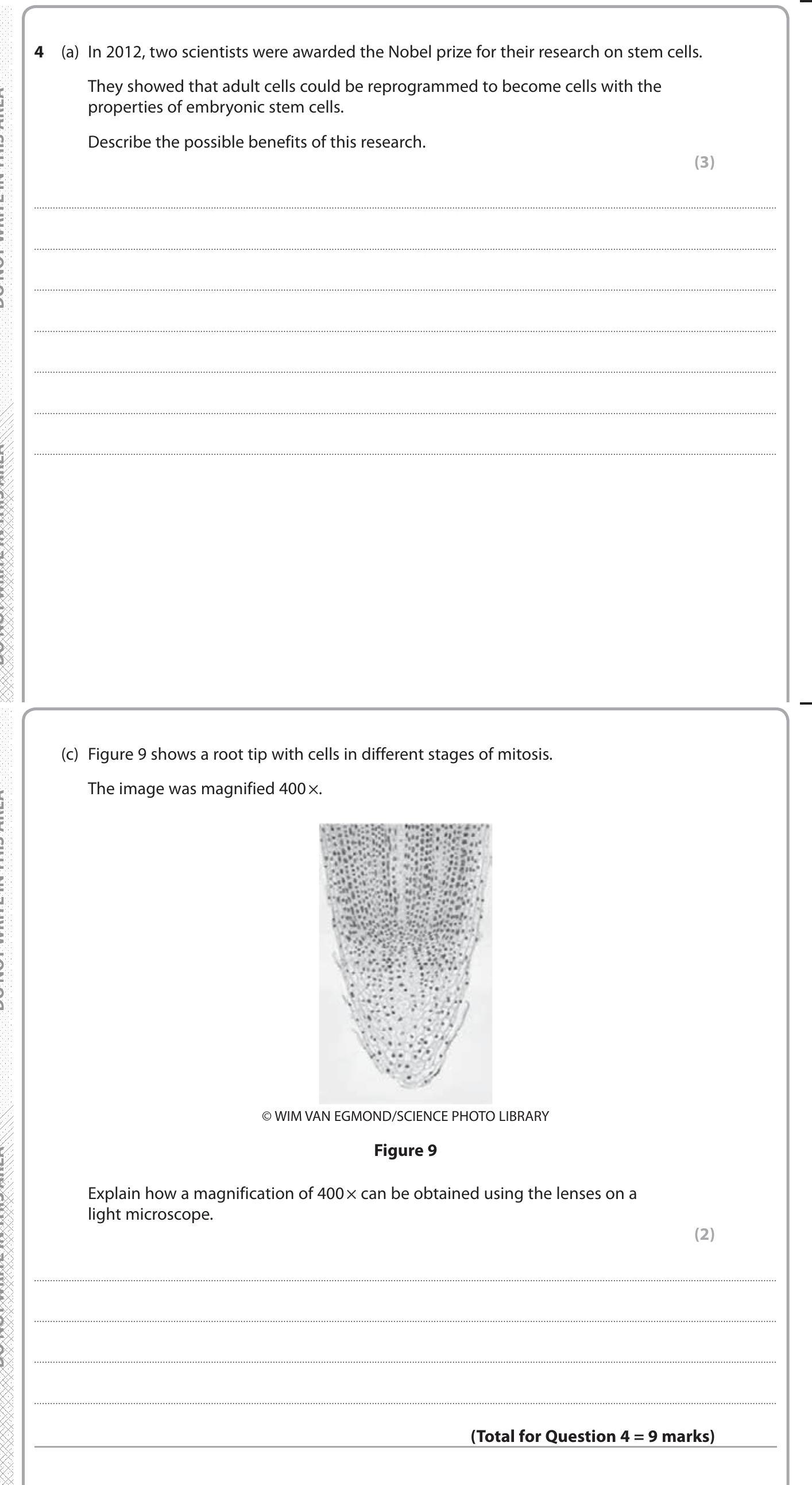 GCSE Edexcel Biology Combined Science Core Practical: Drawing specimen ...