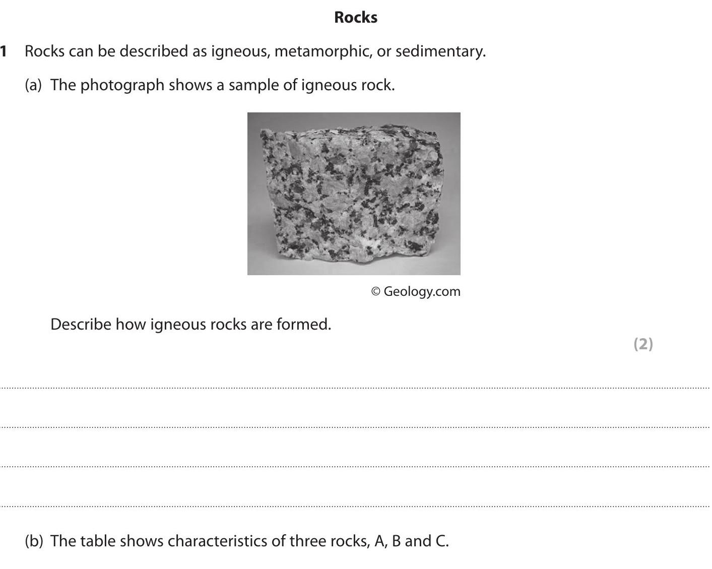 Can Rocks Float Answer Key GCSE Edexcel Chemistry Types of materials and their uses: Rocks can be ...