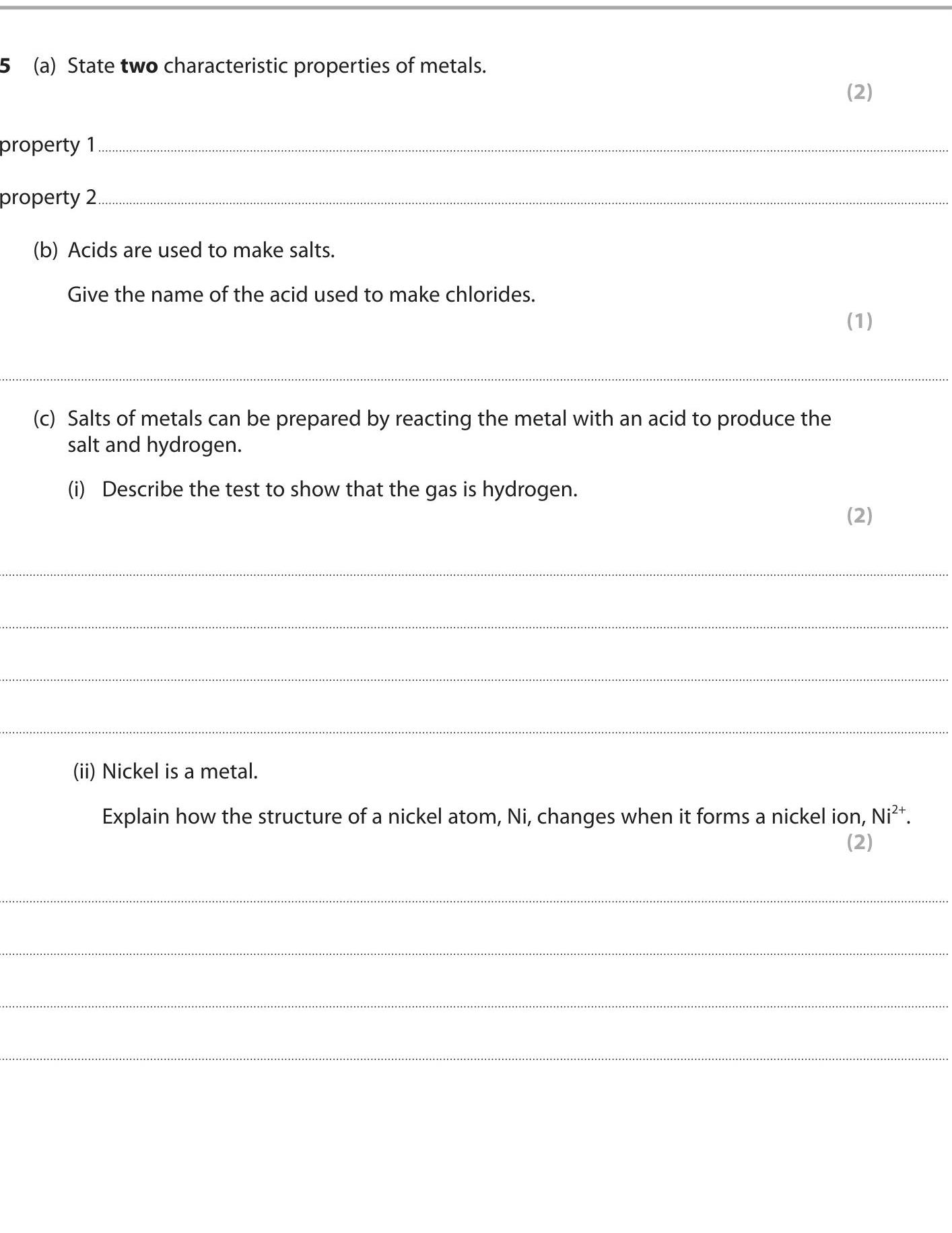 5-(a)-State-two-characteristic-properties-of-metals-Edexcel-GCSE Chemistry Combined Science-Question 5-2018-Paper 1.png