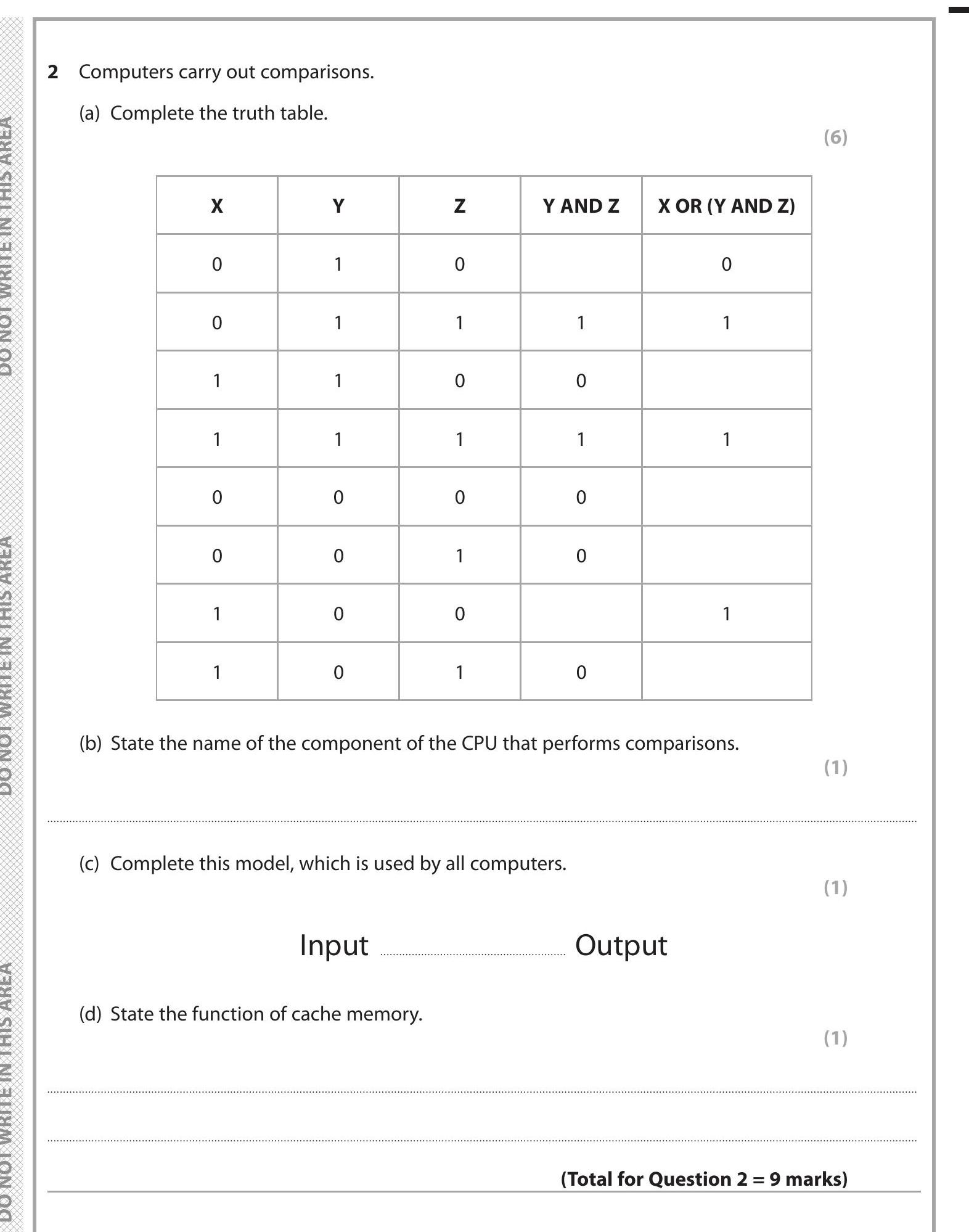 GCSE Edexcel Computer Science Boolean Logic Diagrams: Computers carry ...