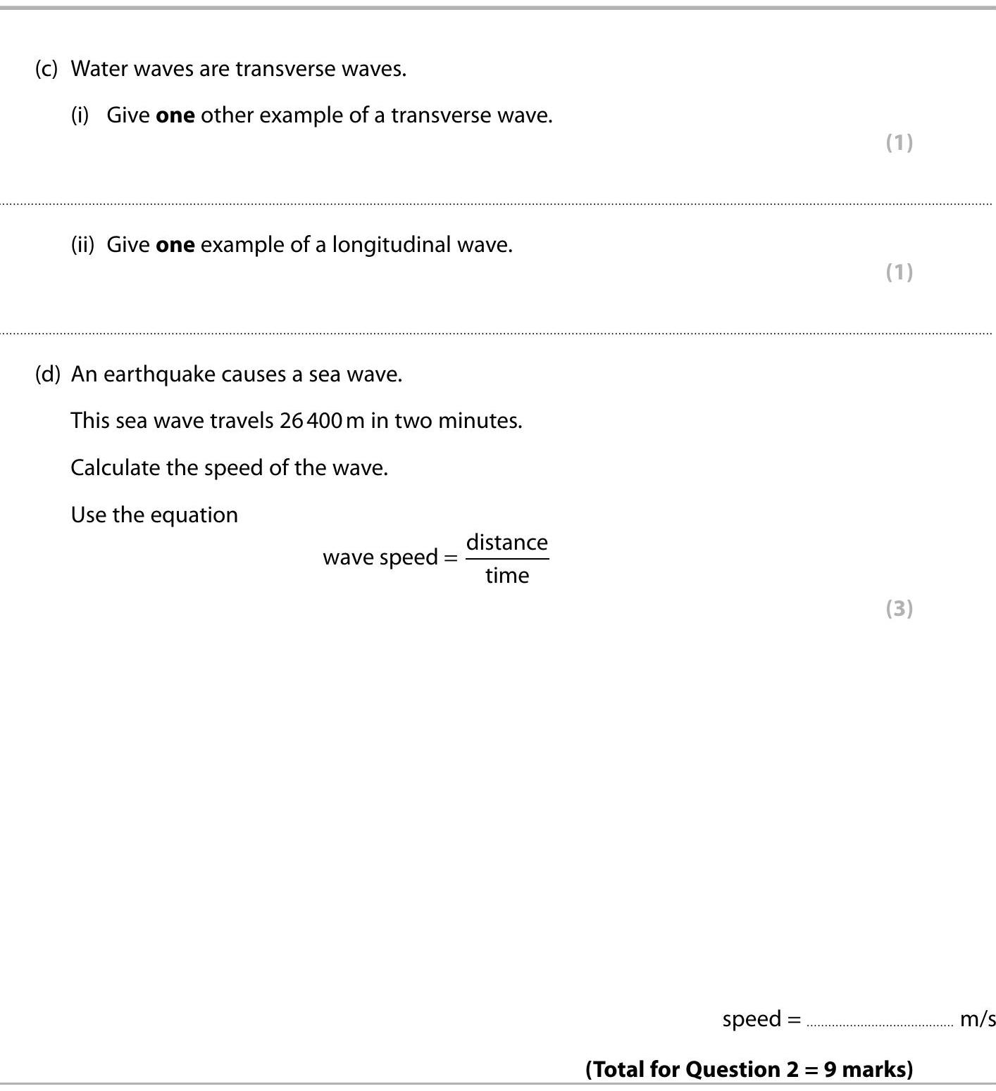 GCSE Edexcel Physics Discovery of the atom: Water waves are transverse ...