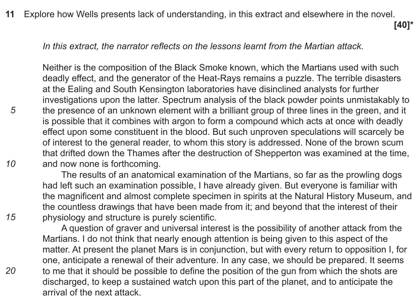 Explore-how-Wells-presents-lack-of-understanding,-in-this-extract-and-elsewhere-in-the-novel-OCR-GCSE English Literature-Question 11-2019-Paper 1.png