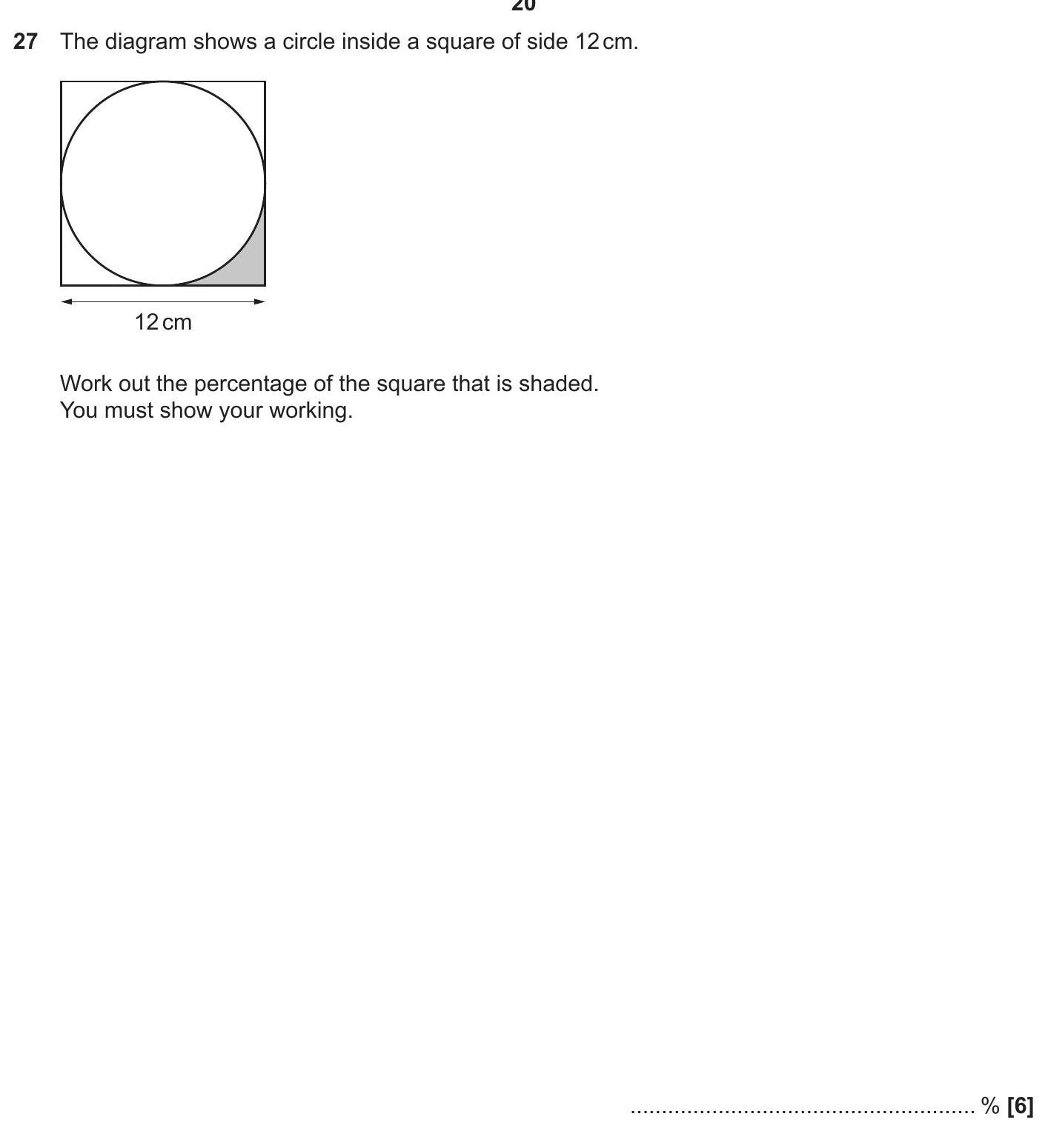 The-diagram-shows-a-circle-inside-a-square-of-side-12-cm-OCR-GCSE Maths-Question 27-2023-Paper 1.png
