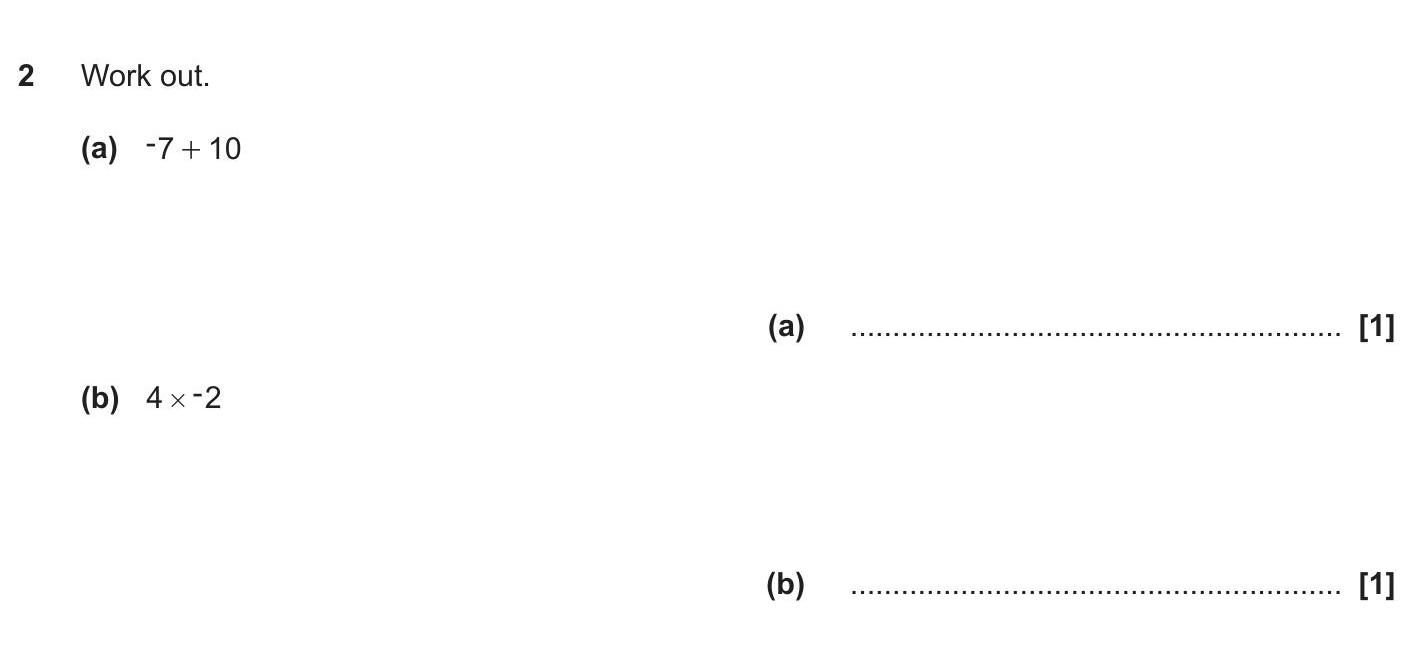 Work-out.-(a)--7-+-10-(b)-4-×--2-OCR-GCSE Maths-Question 2-2021-Paper 1.png