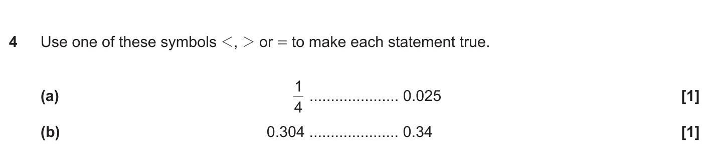 Use-one-of-these-symbols-<,->-or-=-to-make-each-statement-true-OCR-GCSE Maths-Question 4-2021-Paper 1.png