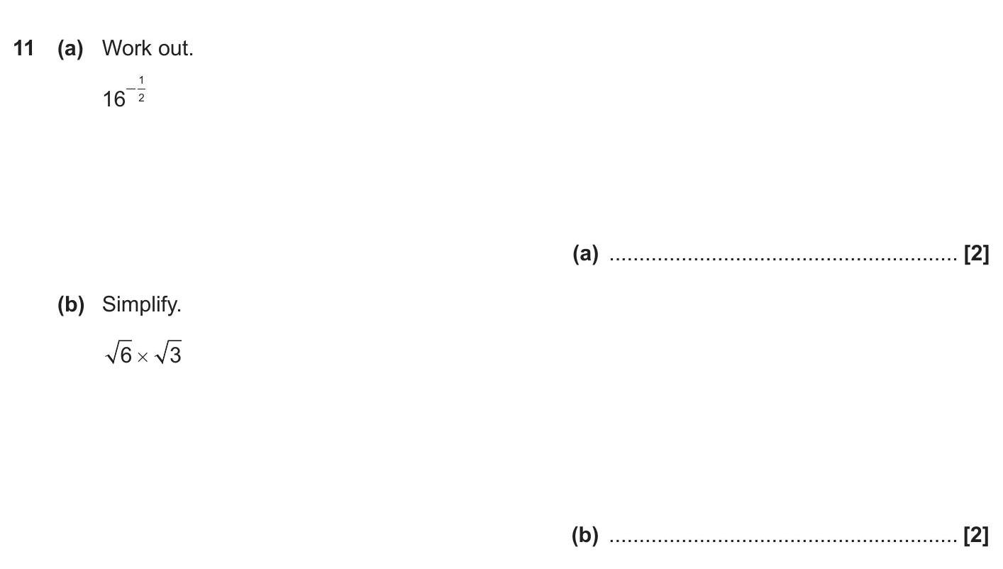 11--(a)-Work-out-OCR-GCSE Maths-Question 11-2020-Paper 1.png