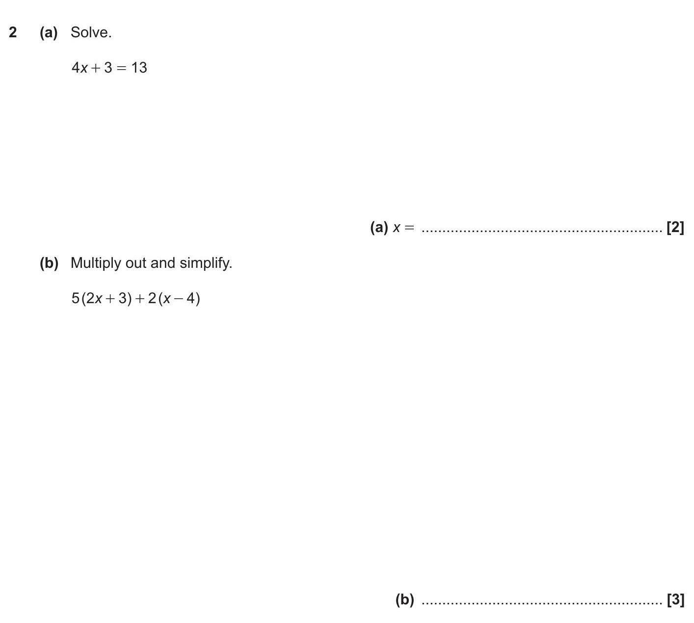 2-(a)-Solve-OCR-GCSE Maths-Question 2-2020-Paper 1.png