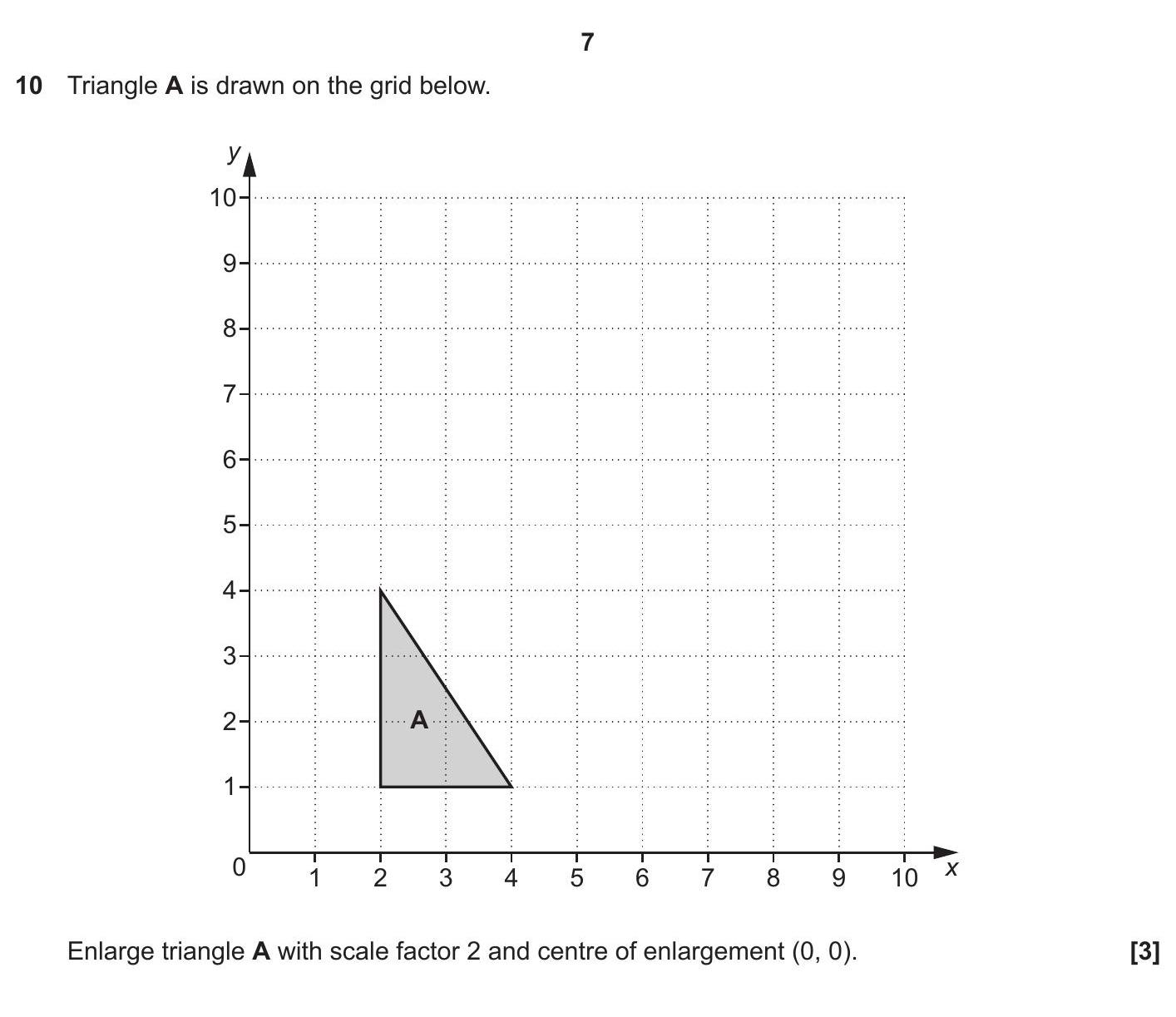 Triangle-A-is-drawn-on-the-grid-below-OCR-GCSE Maths-Question 10-2018-Paper 1.png