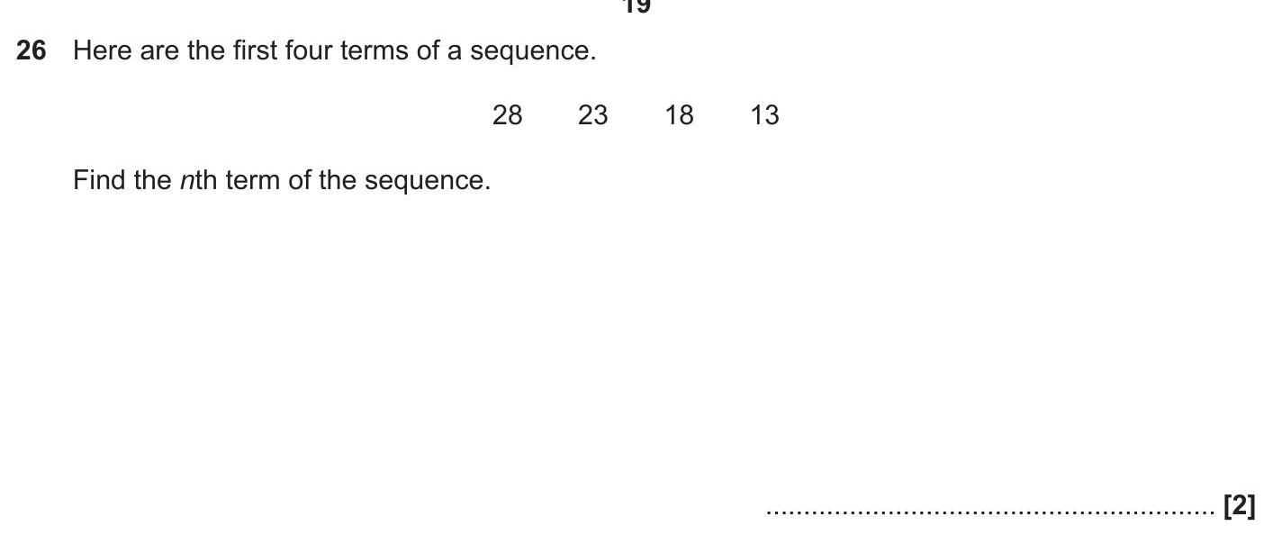 Here-are-the-first-four-terms-of-a-sequence-OCR-GCSE Maths-Question 26-2018-Paper 1.png