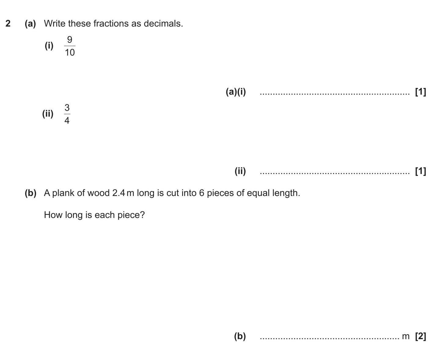 2-(a)-Write-these-fractions-as-decimals-OCR-GCSE Maths-Question 2-2018-Paper 1.png