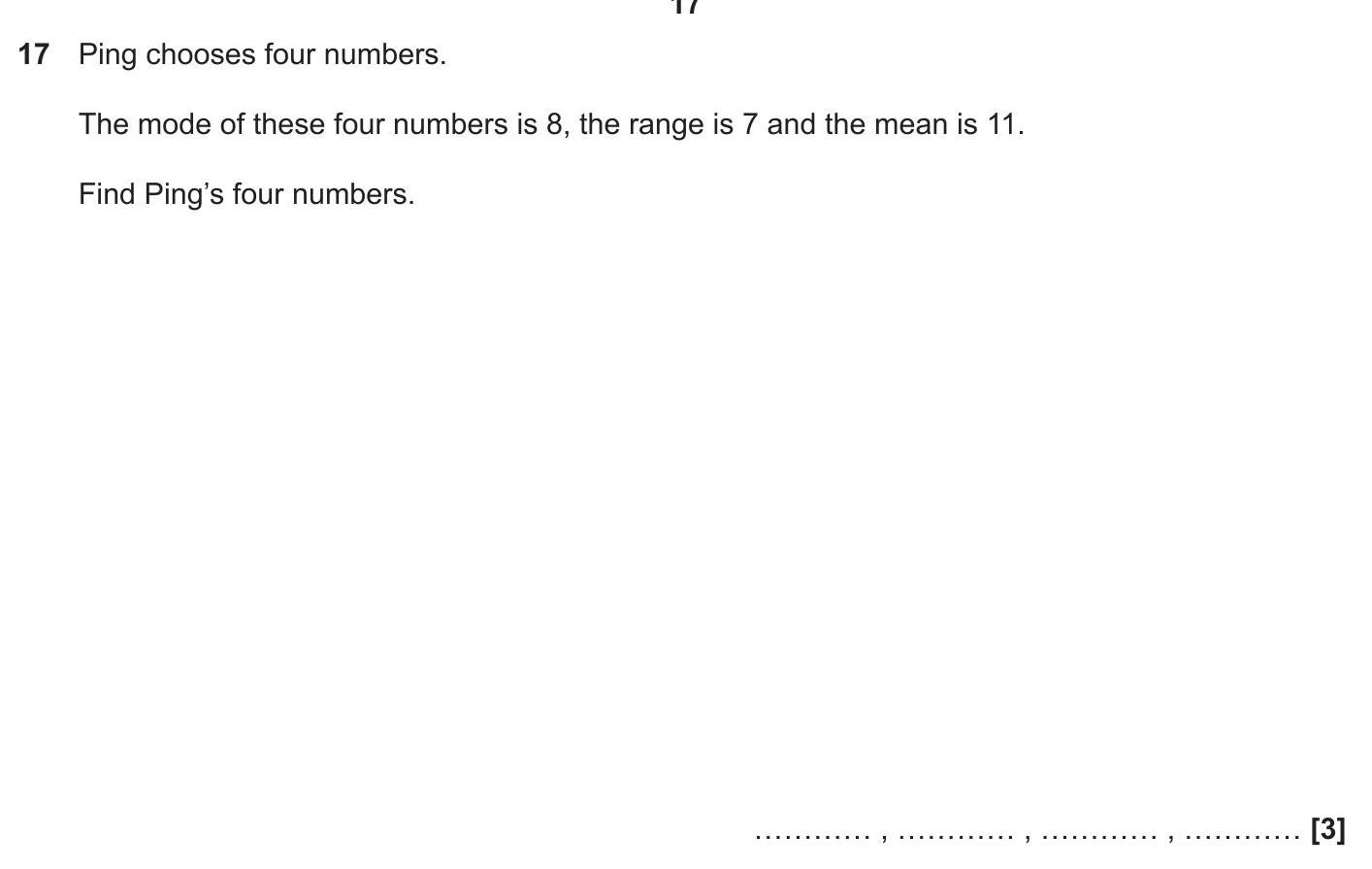 Ping-chooses-four-numbers-OCR-GCSE Maths-Question 19-2018-Paper 1.png