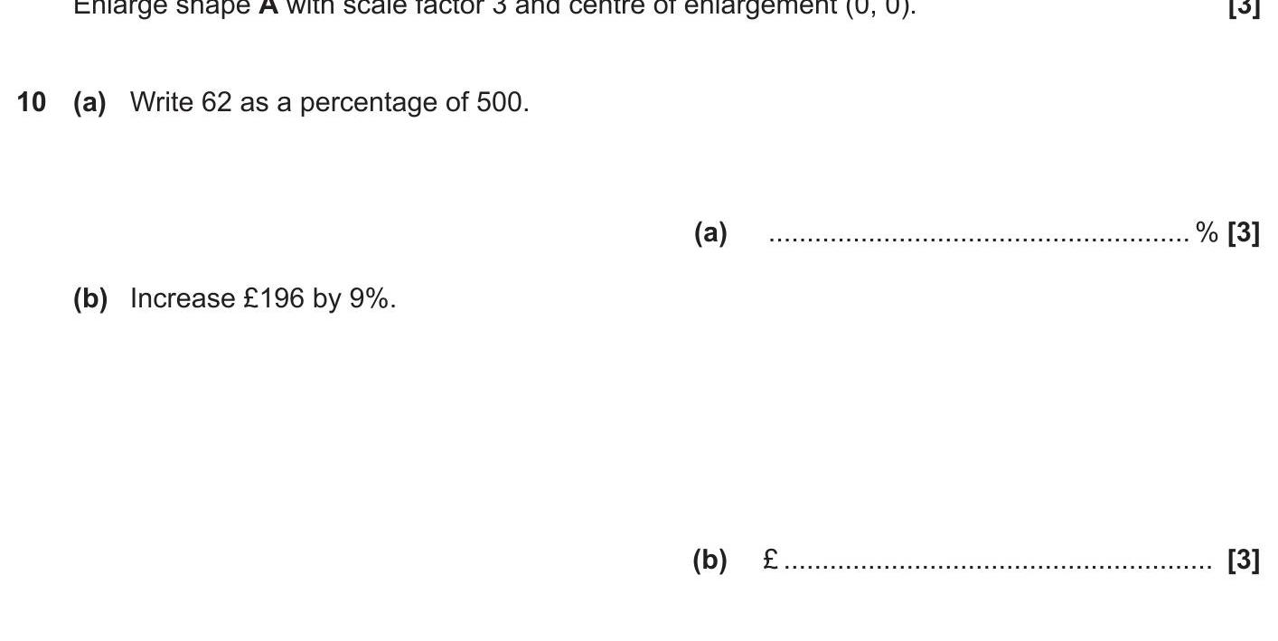10--(a)-Write-62-as-a-percentage-of-500-OCR-GCSE Maths-Question 10-2017-Paper 1.png