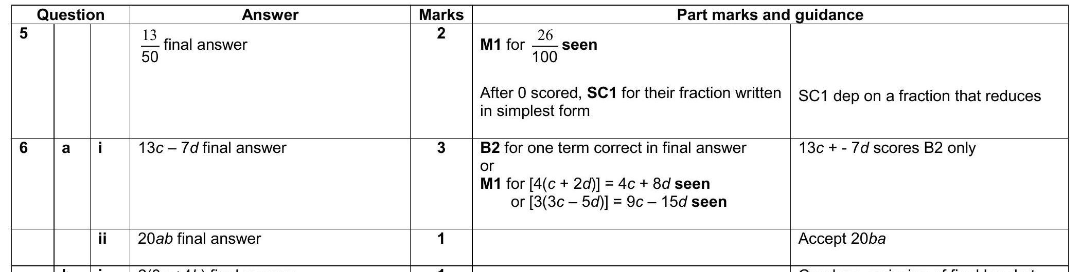 6.-(a)-13c-+-7d-final-answer--(b)-20ab-final-answer-OCR-GCSE Maths-Question 9-2017-Paper 2.png