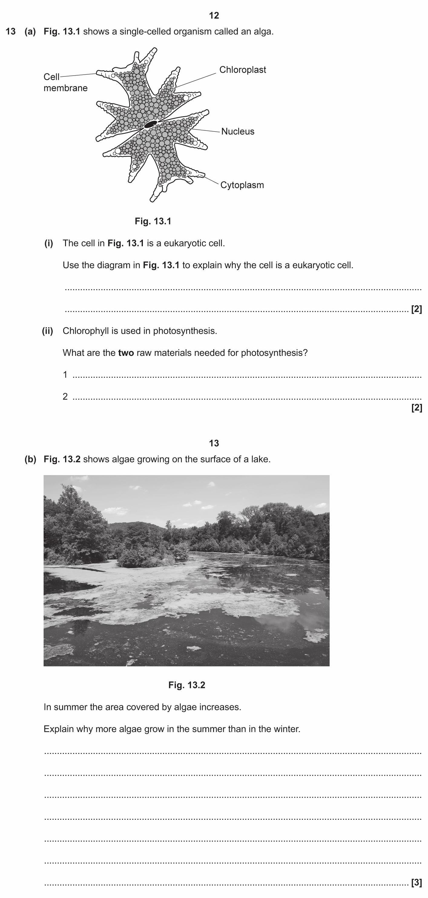 GCSE OCR Gateway Biology Combined Science 1.1 Cell Structure: 13 (a ...
