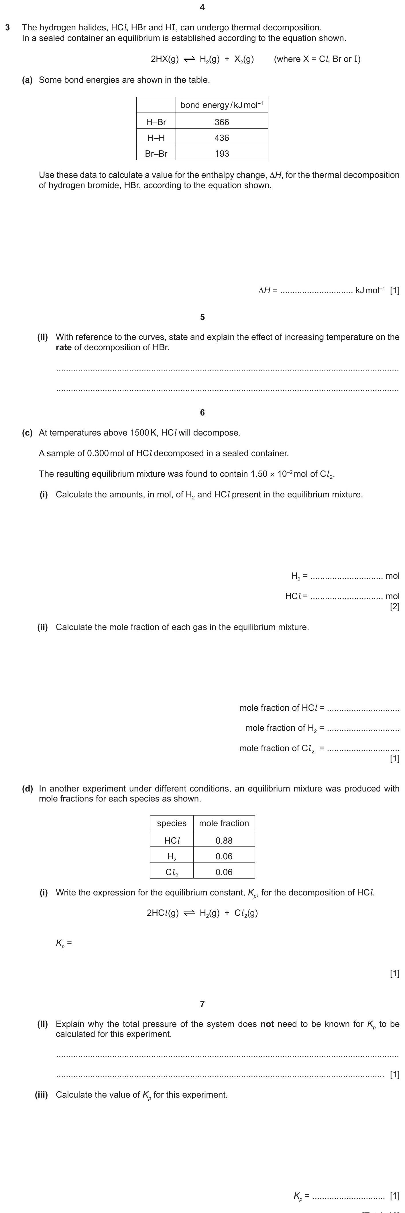 A-Level CIE Chemistry 2.3 Group 7 (17), the Halogens: The hydrogen ...