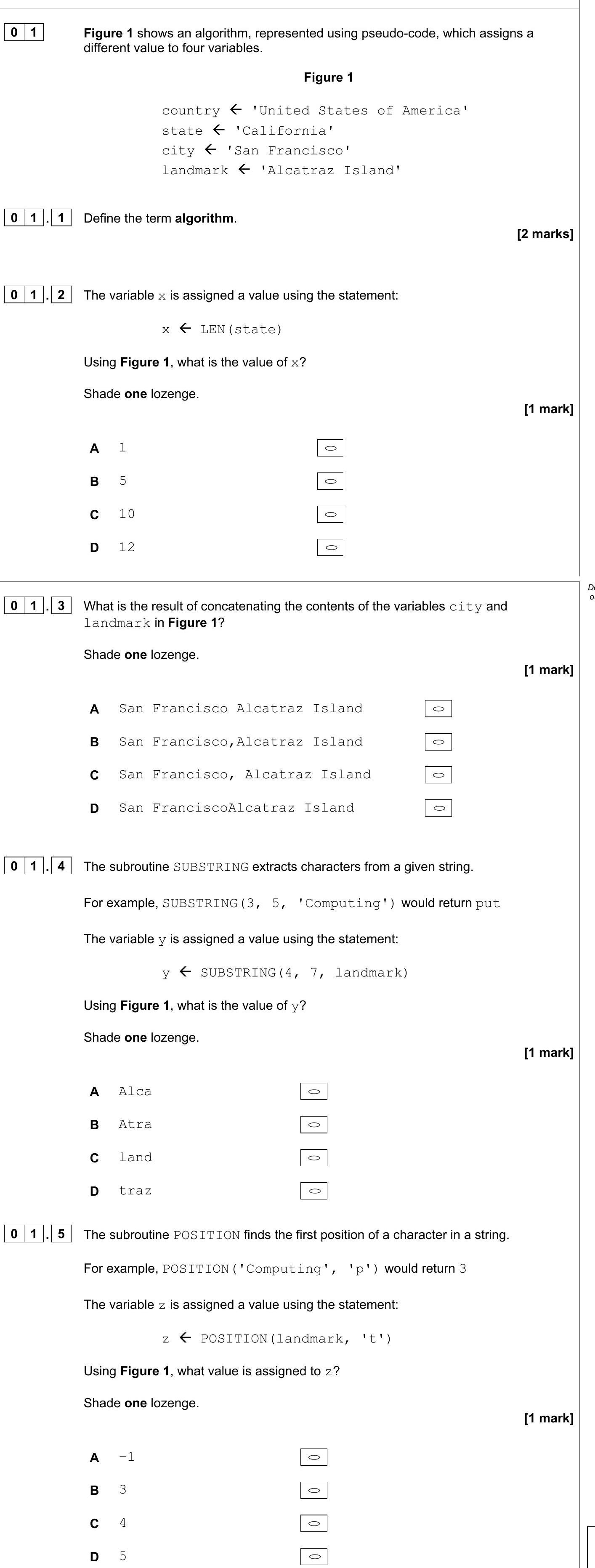Figure-1-shows-an-algorithm,-represented-using-pseudo-code,-which-assigns-a-different-value-to-four-variables-AQA-GCSE Computer Science-Question 1-2023-Paper 1.png